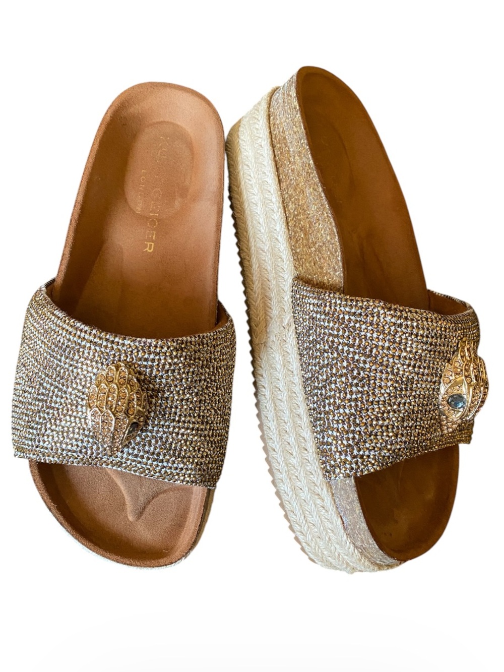 Kurt Geiger Kensington platform espadrille slides